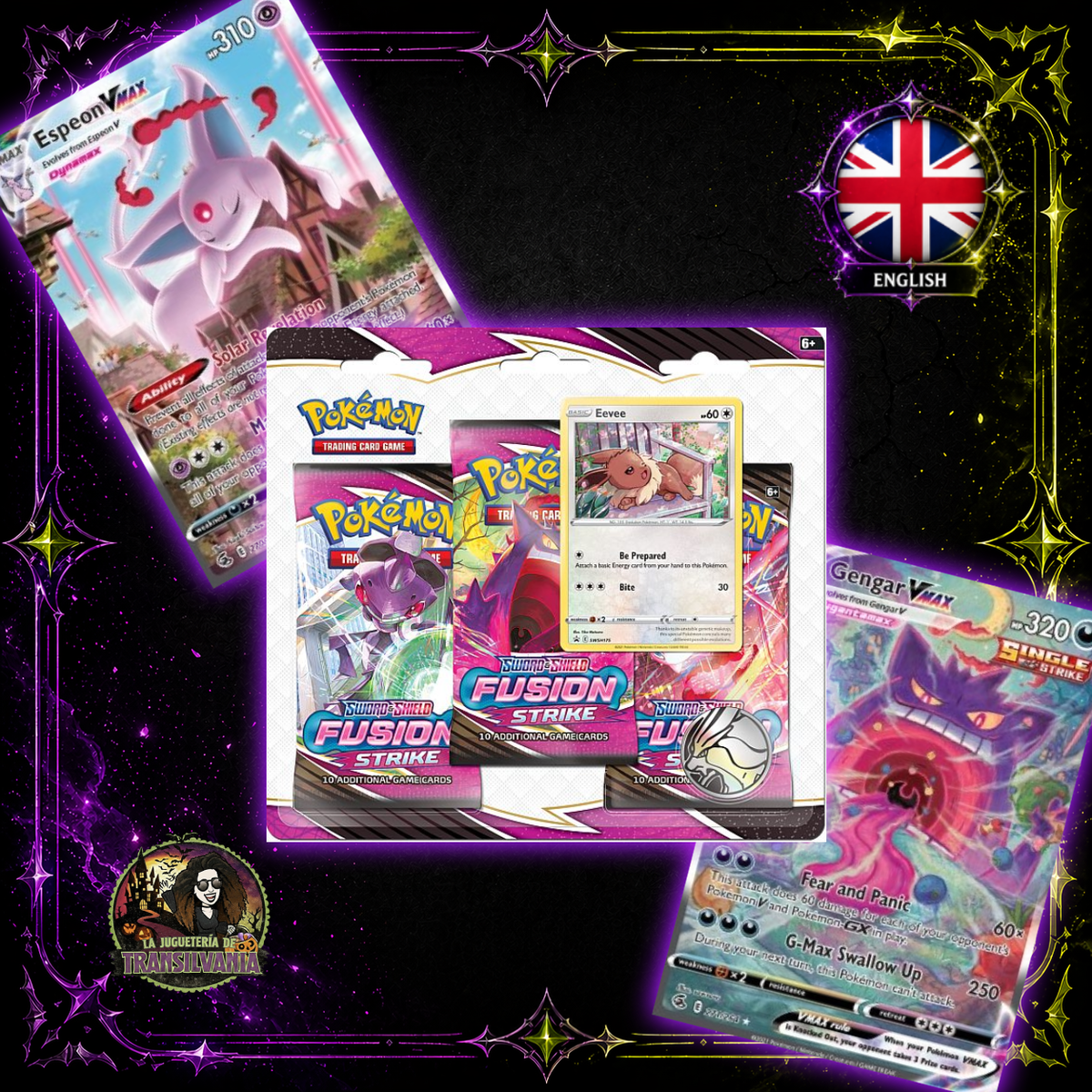 🇬🇧 Blister 3 sobres fusion strike en inglés