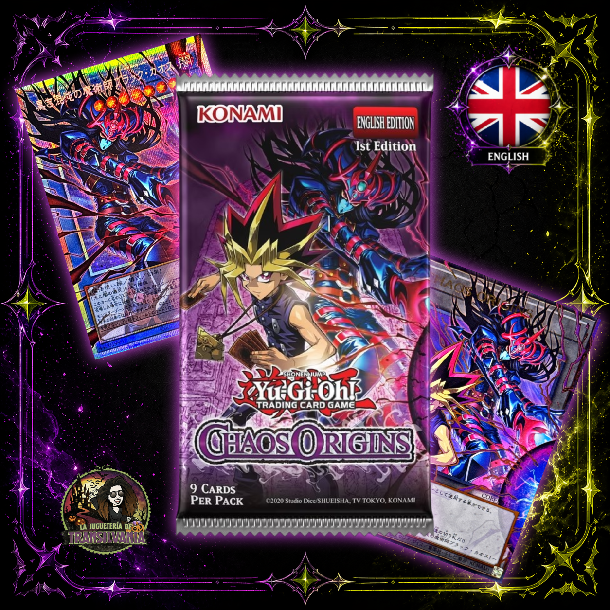 🇬🇧 Pack 3 sobres yu gi oh chaos origins en inglés