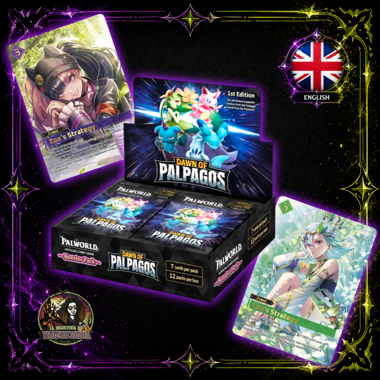 🇬🇧 Booster box palworld dawn of palpagos first edition en inglés