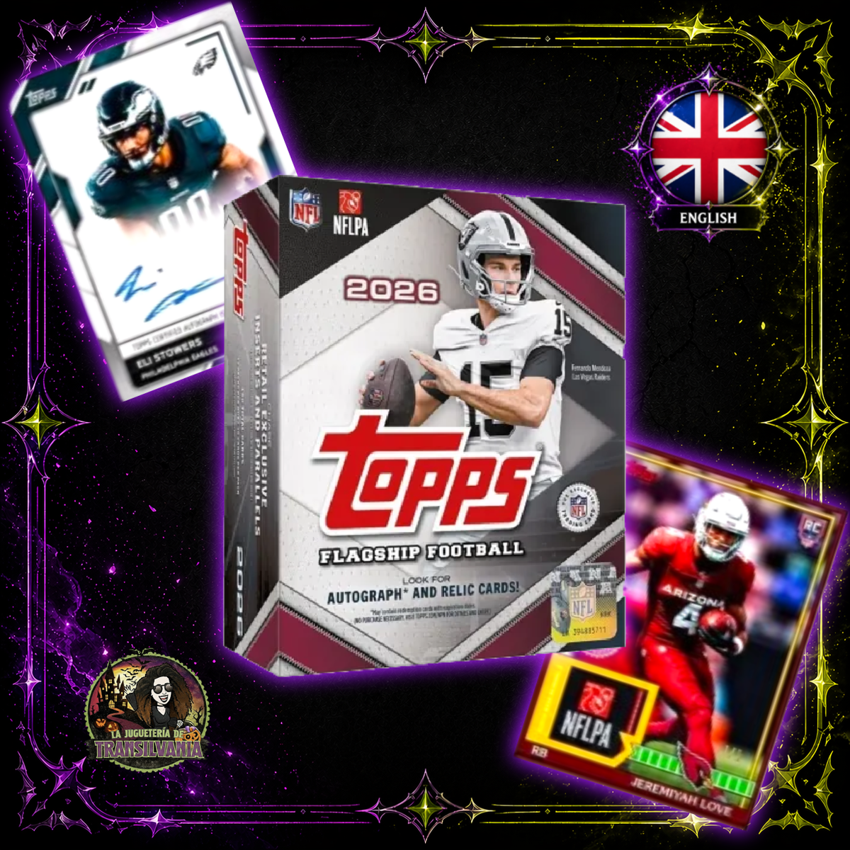 🇬🇧 Mega Box Football Flagship (12 Sobres) - NFL 2026 - Topps